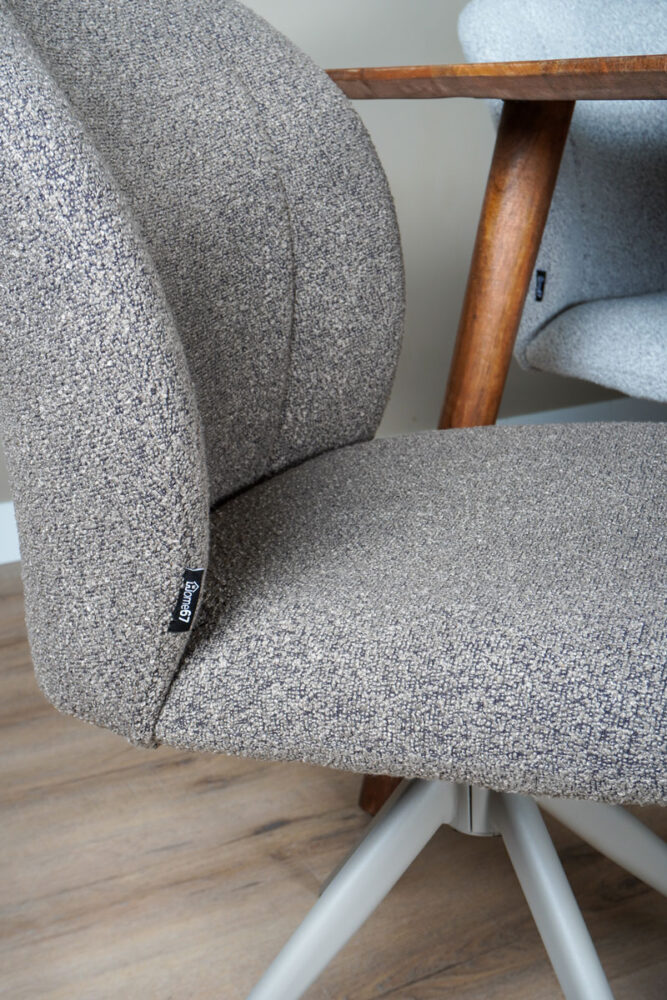 Eetkamerstoel Cosmo - Bouclé - Brown - Afbeelding 7