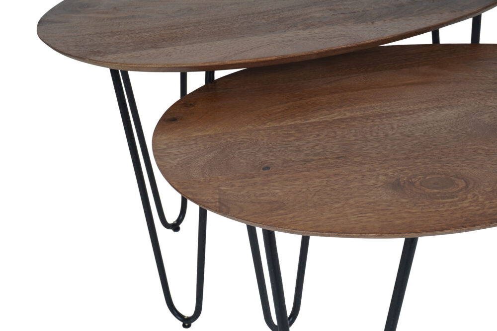 Salontafel Fabio - Mangohout - Set van 2