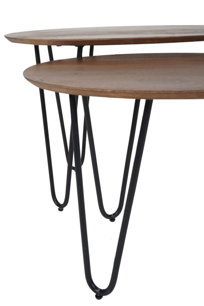 Salontafel Fabio - Mangohout - Set van 2