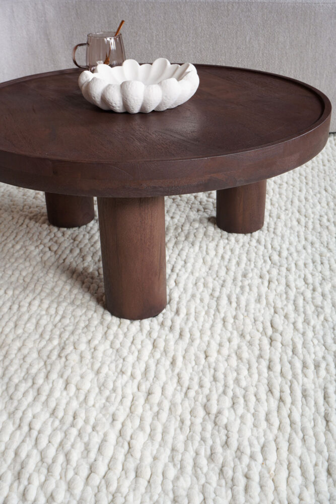 Salontafel Tias ø70 cm - Espresso Mangohout