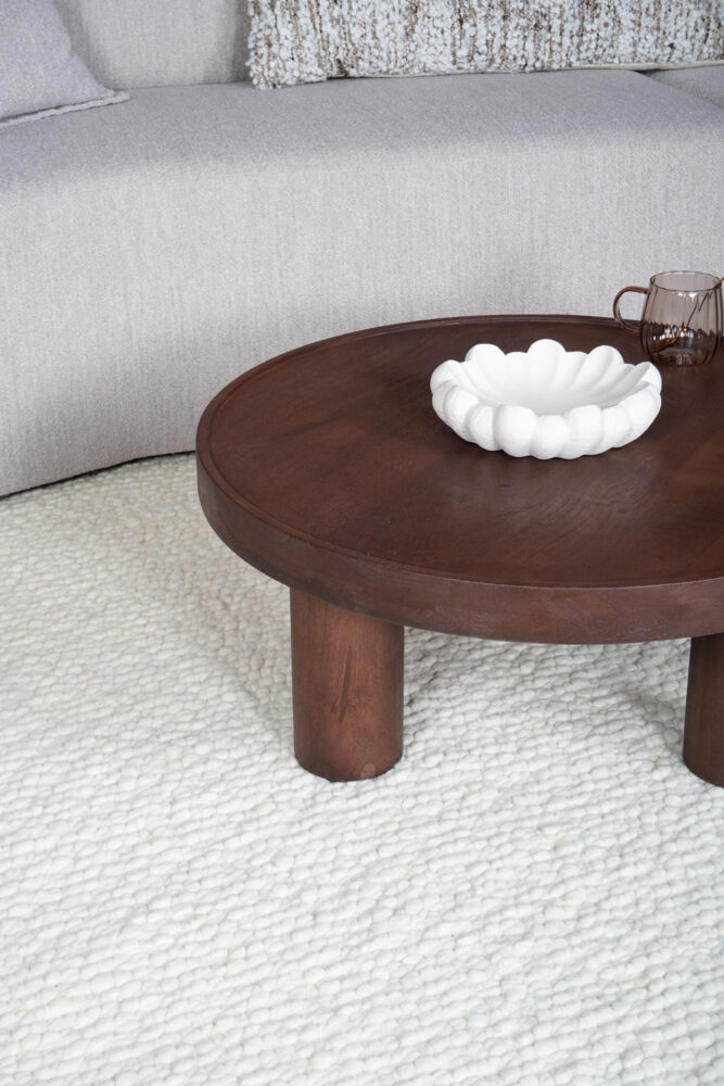 Salontafel Tias ø70 cm - Espresso Mangohout