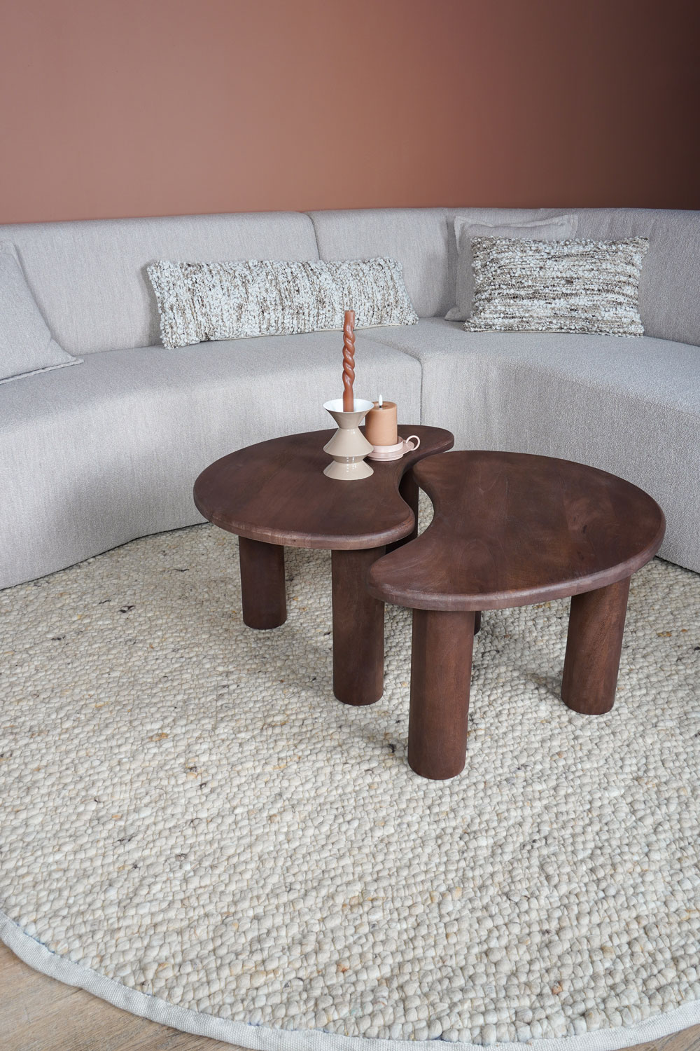Vloerkleed Steve Beige Rond ø200 cm