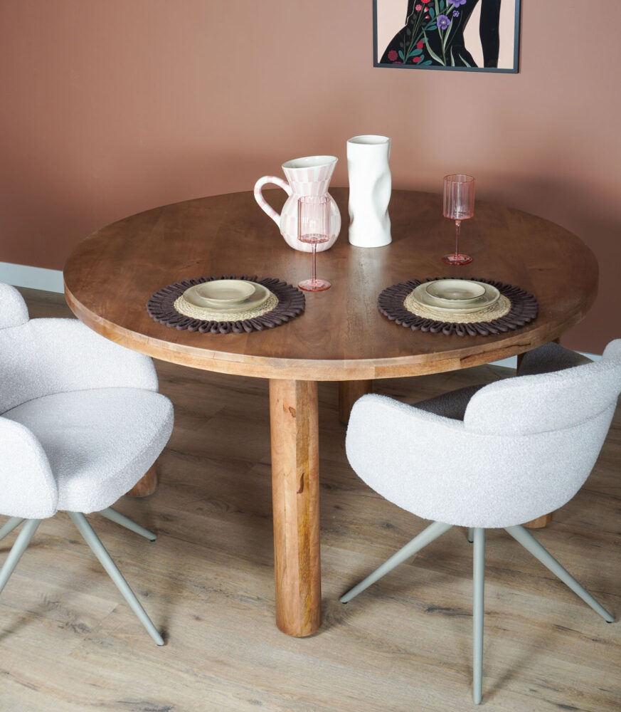 Eettafel Tias ø140 cm - Mangohout