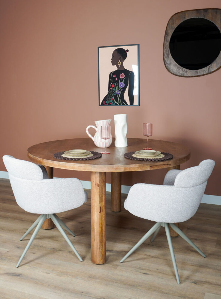 Eettafel Tias ø140 cm - Mangohout