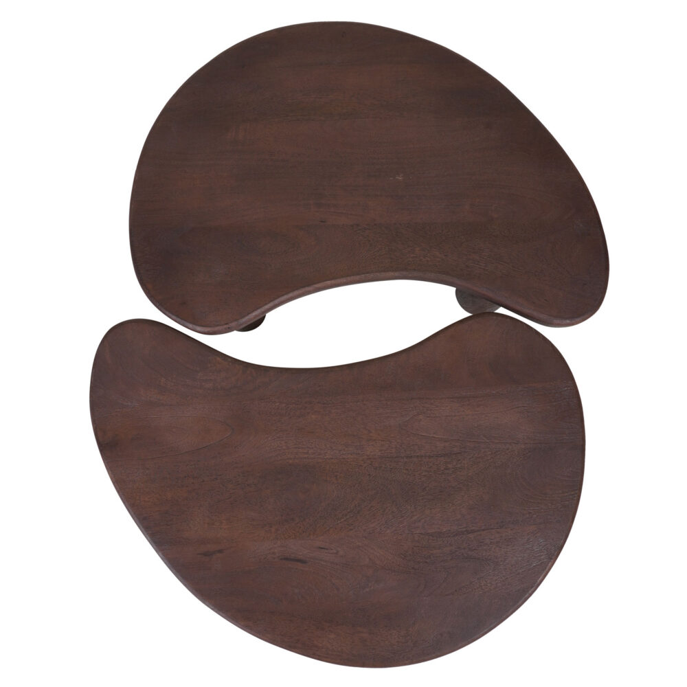 Salontafel Lina - Espresso Mangohout - Set van 2