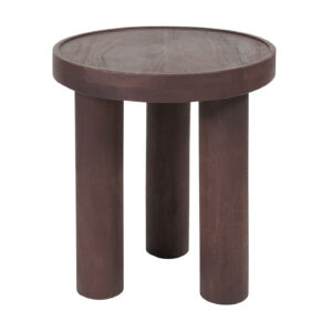 Bijzettafel Tias ø42 cm - Espresso Mangohout