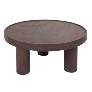 Salontafel Tias ø70 cm - Espresso Mangohout