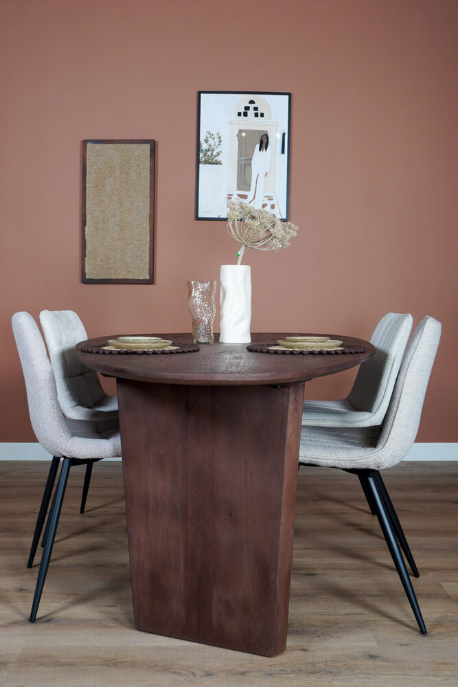 Eettafel Rudo 200 x 110 cm - Espresso Mangohout - Afbeelding 6