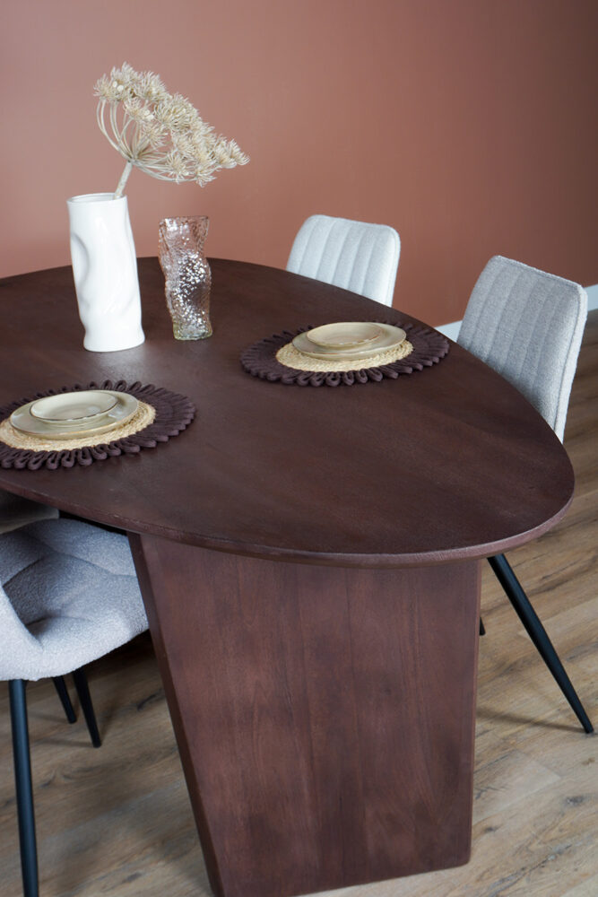 Eettafel Rudo 200 x 110 cm - Espresso Mangohout - Afbeelding 7