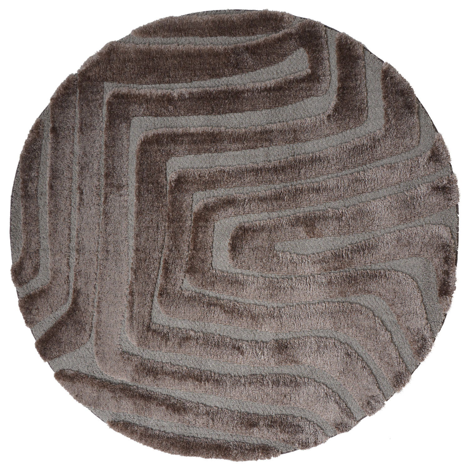 Vloerkleed Lima Bruin Rond ø160 cm