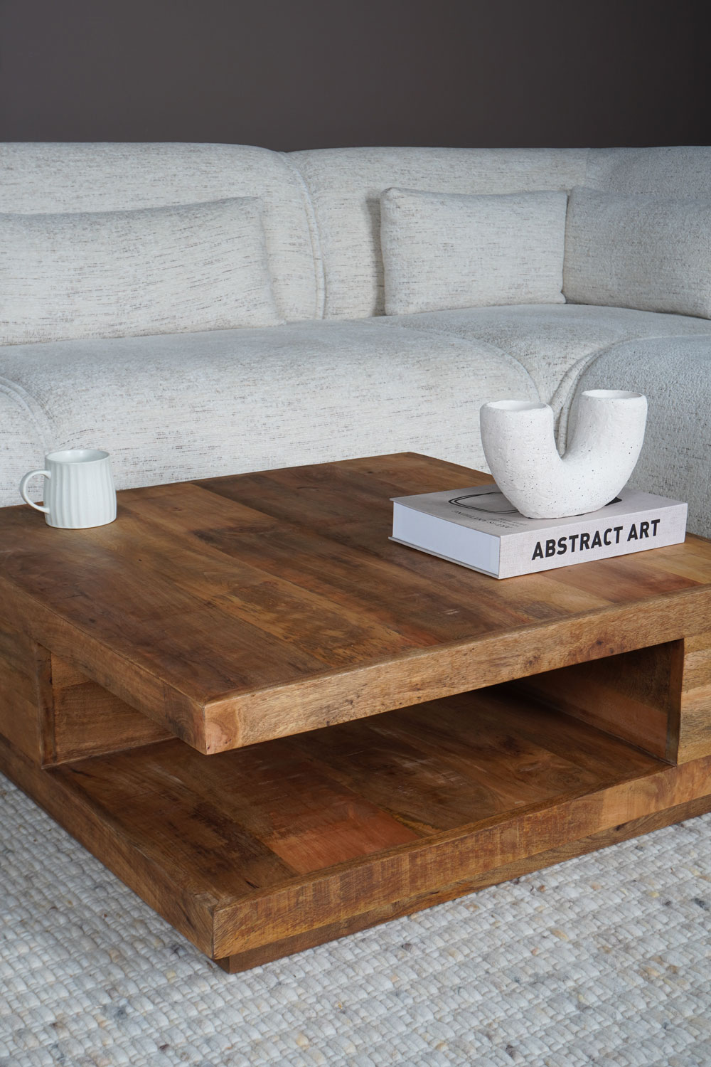 Salontafel Bram - Mangohout - 80 x 80 cm