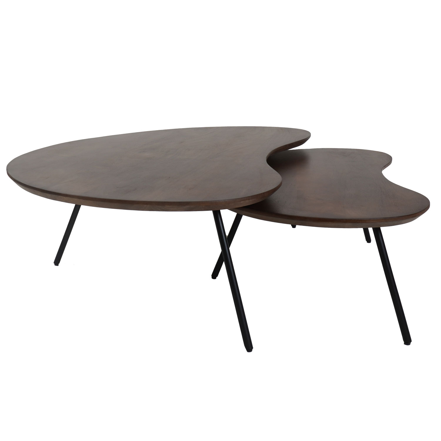 Salontafel Ludo Bruin - Organisch - Set van 2