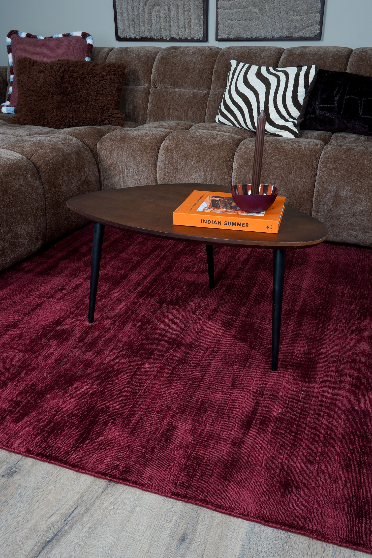 Vloerkleed Cos Bordeaux - 240 x 340 cm