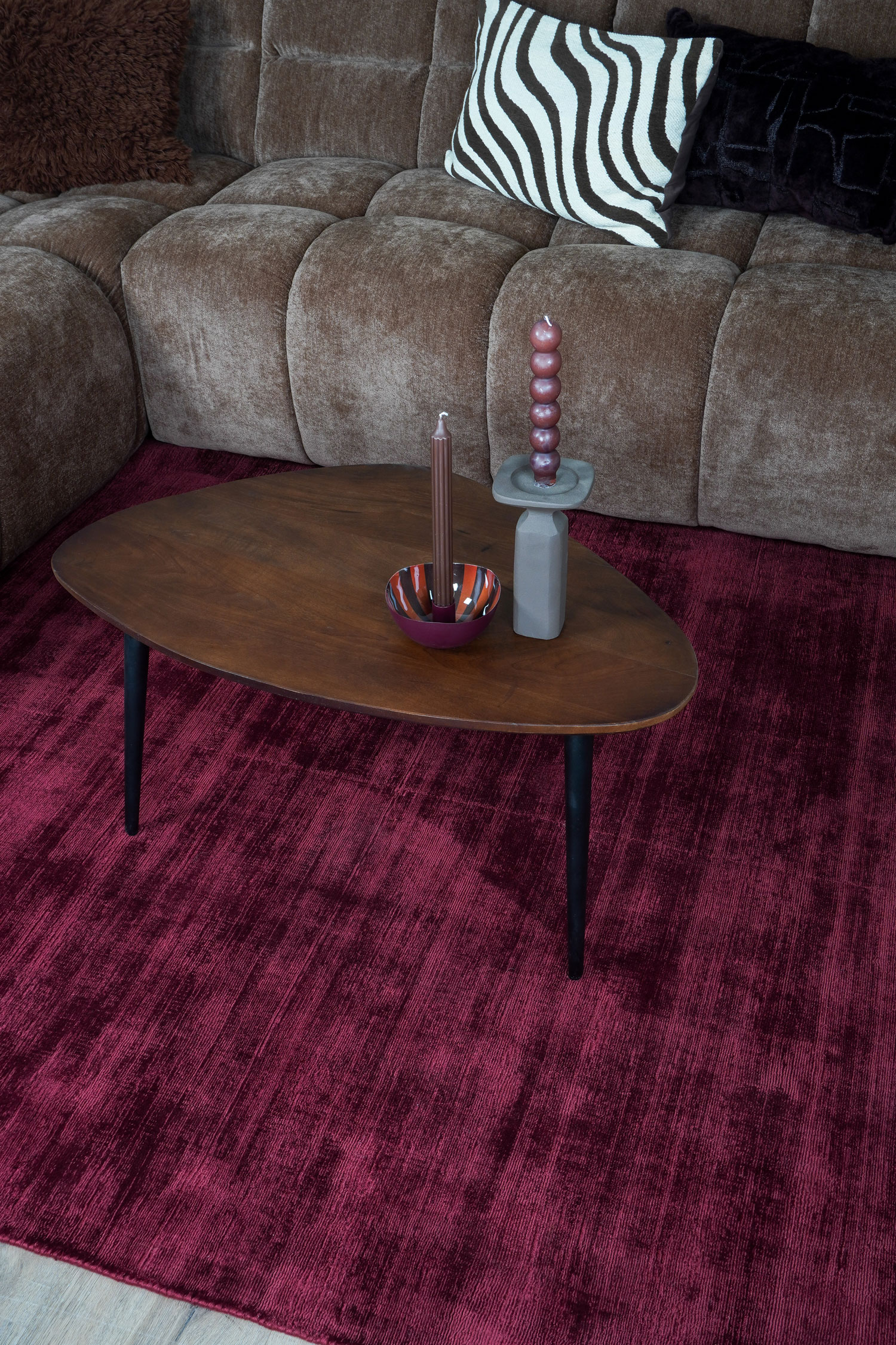 Vloerkleed Cos Bordeaux - 240 x 340 cm