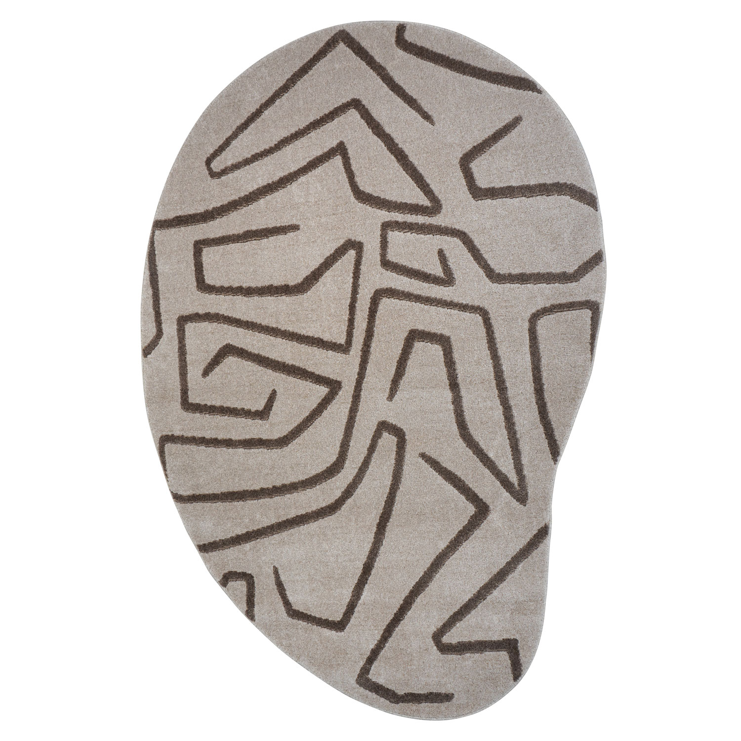 Vloerkleed Labyrint Beige - Organisch 200 x 280 cm