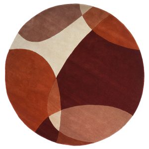 Vloerkleed Abstract Terra/Bruin - Rond ø230 cm