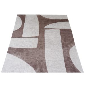 Vloerkleed Ziba Taupe/Creme - 240 x 330 cm