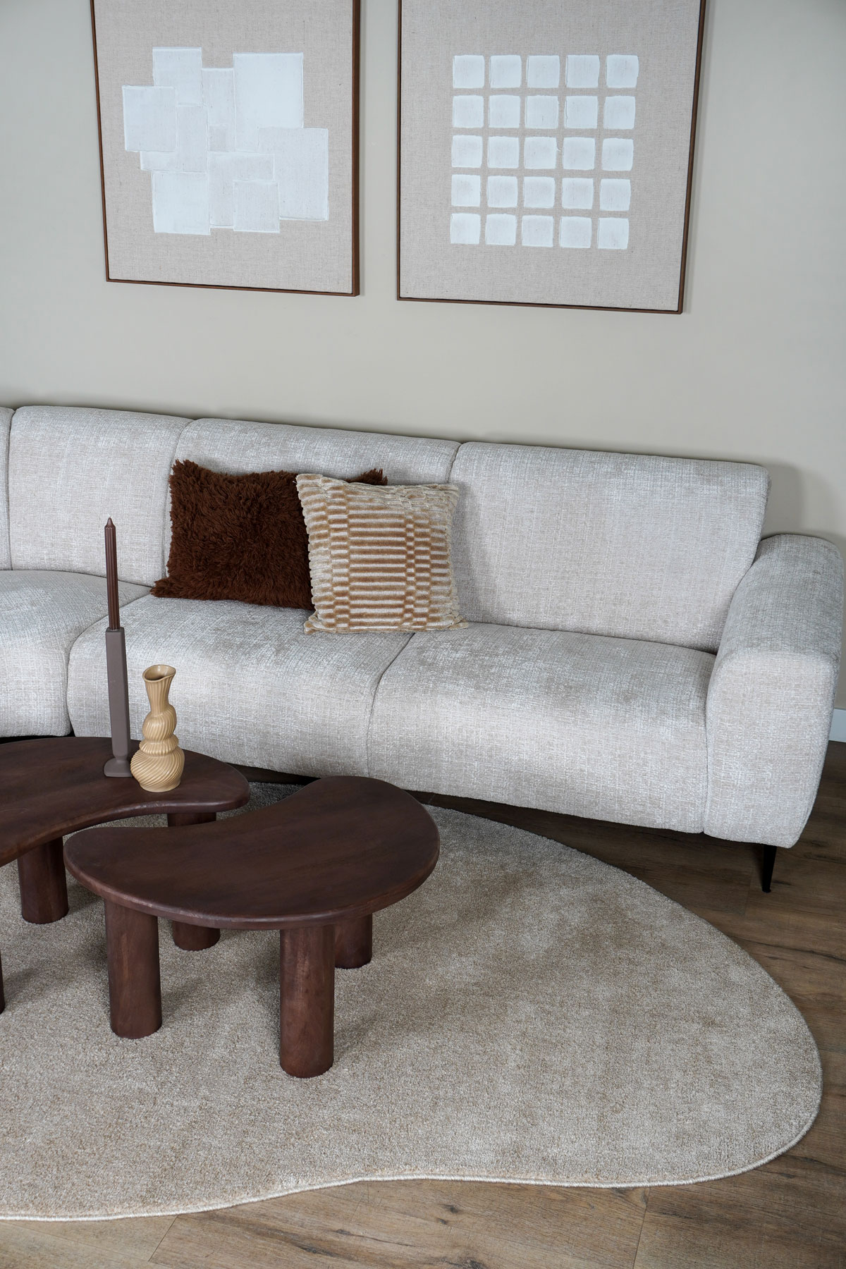 Vloerkleed Rich Beige - Organisch 200 x 280 cm
