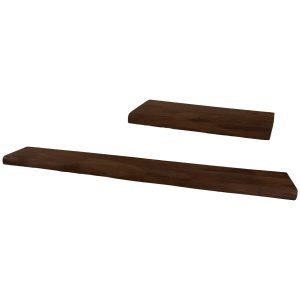 Wandplank Pure Espresso Mangohout - Set van 2 Groot