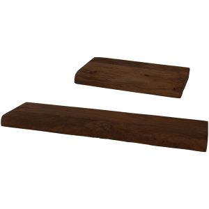 Wandplank Pure Espresso Mangohout - Set van 2 Klein
