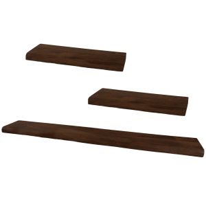 Wandplank Pure Espresso Mangohout - Set van 3 Groot