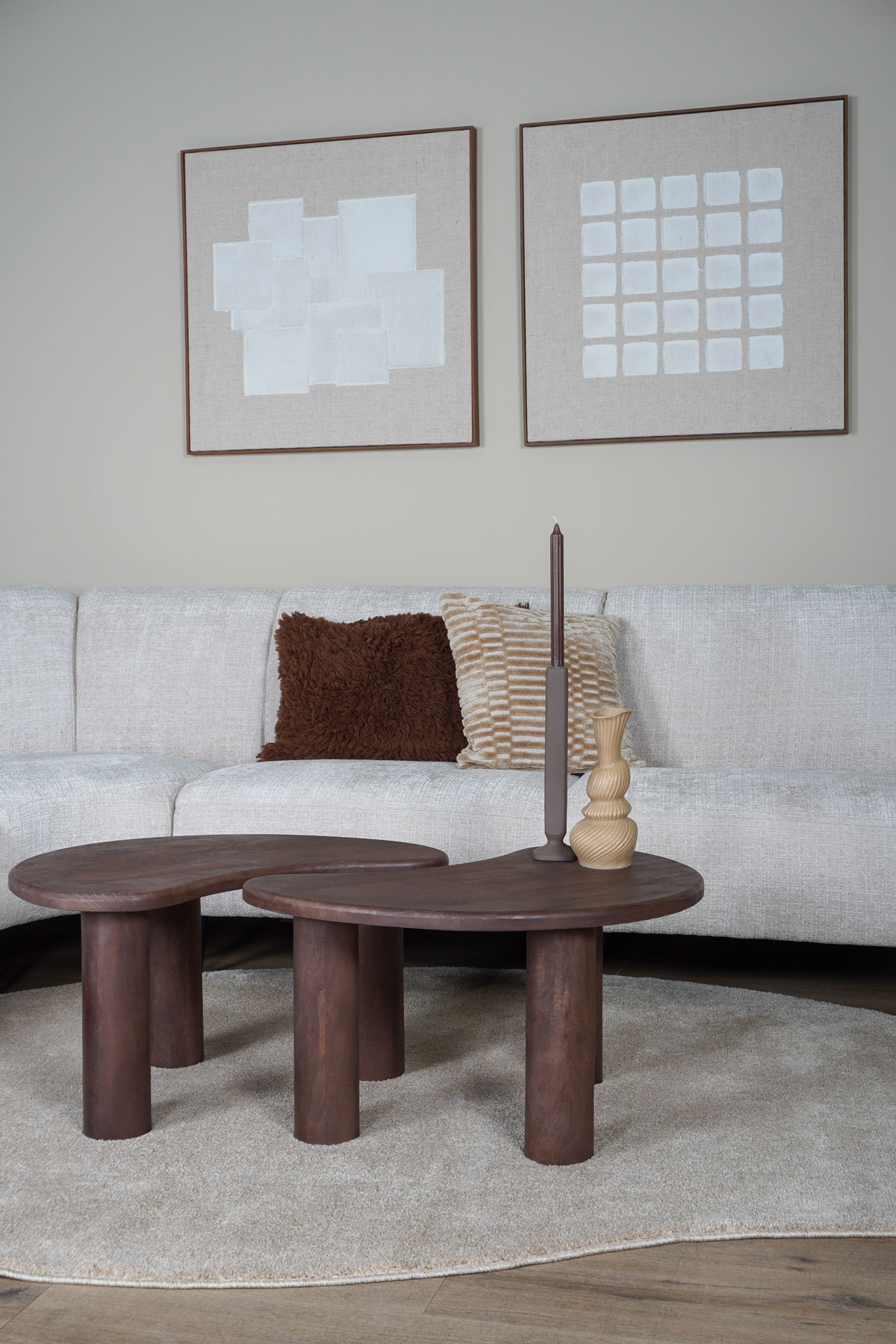 Vloerkleed Rich Beige - Organisch 200 x 280 cm