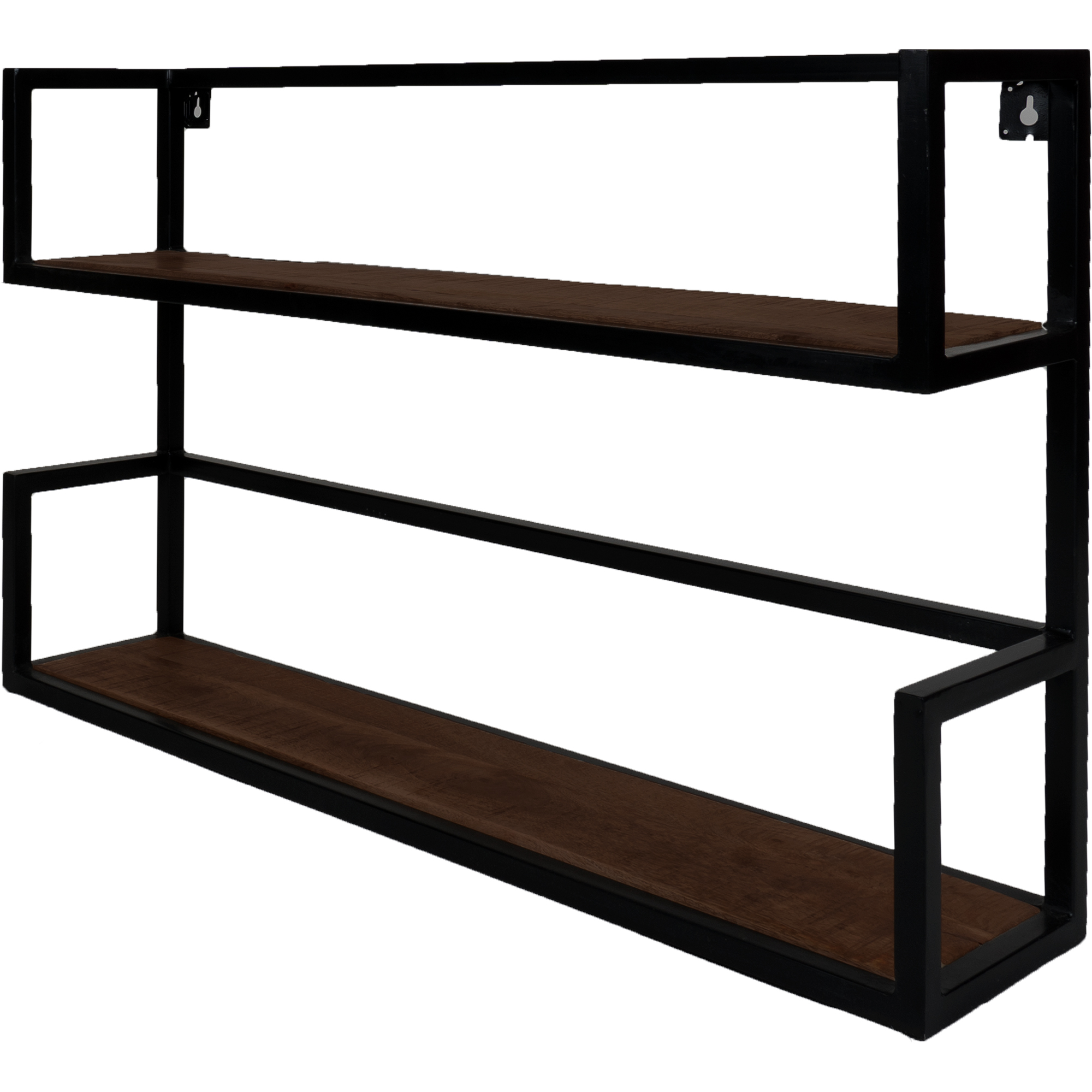 Wandplank Vintage Espresso Mangohout - Duo