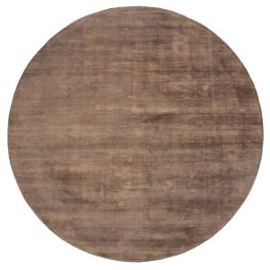Vloerkleed Viscose Bruin - Rond ø240 cm